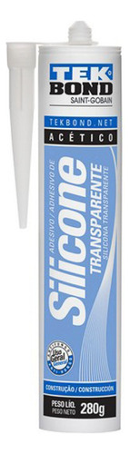 Silicon Tekbond 280g Transparente Tekbond 69957321897