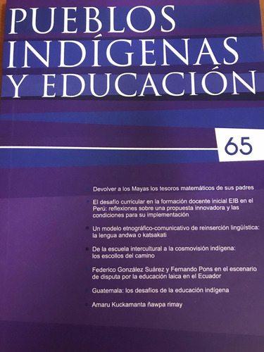 Pueblos Indigenas Y Eduacion N° 65, Luis Enrique Lopez