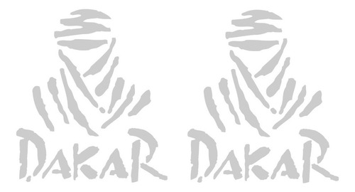 Par Adesivos Compatível Troller Dakar Prata Kit Carro R305