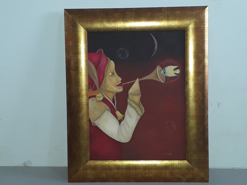 1890- Zebini. Ose 42x52cm Com Moldura. Felicidade Plena. (Usado)