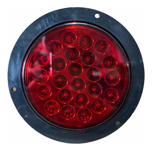 Plafon 24 Led Redondo 4 PuLG Cuarto/direccional/stop Rojo