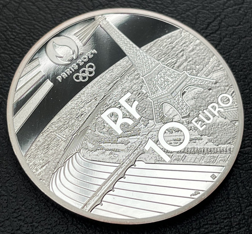 Moeda 10 Euro 2021 Olimpíadas Paris França - Grand Palais (Usado)