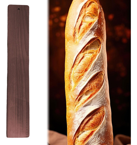 Tábua De Baguetes De Madeira Virando Placa De 58cm X 10cm