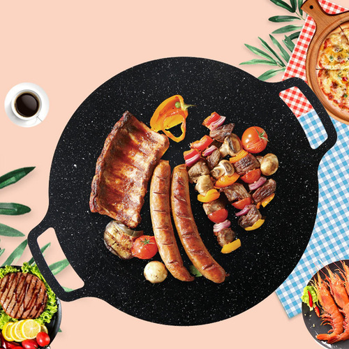 Barbacoa Coreana Parrilla Sartén Hierro Recubrimiento 41cm