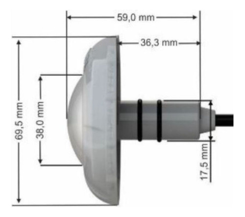 Refletor Rgb Luxpool 6w Piscina Led Cabo 20 Metros P/piscina