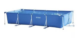 Alberca estructural rectangular Intex 28279 con capacidad de 7127 litros de 4.5m de largo x 2.2m de ancho azul