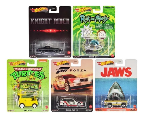 Serie Hot Wheels Retro Q 2023 Jaws, Rick And Morty, Forza 