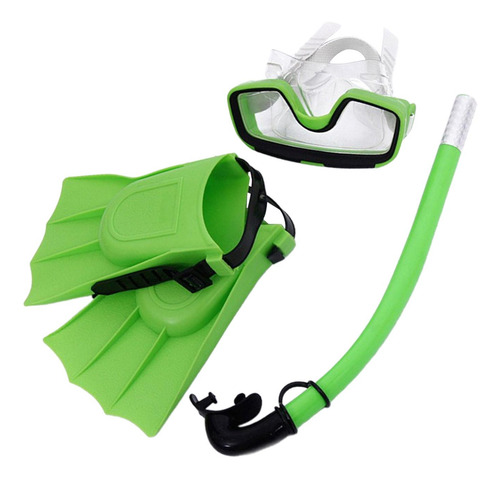 Conjunto De Esnórquel, Tubo De Verde Talla Ue 35 A 39