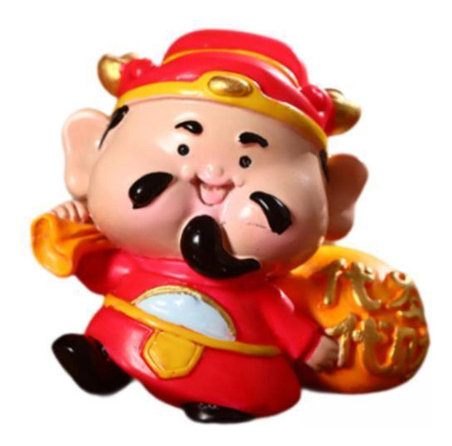 2 Figura Decorativa De Año Nuevo Chino Pintada A Estilo E