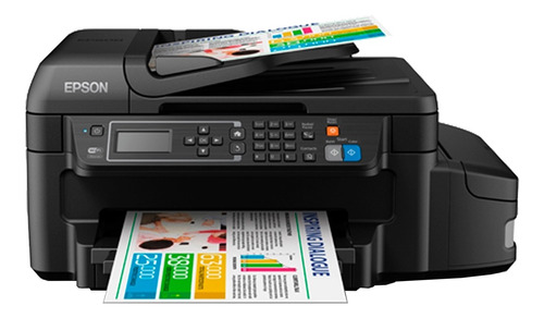 Impresora a color multifunción Epson EcoTank L656 con wifi negra 100V/240V