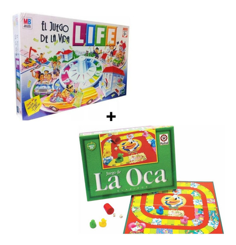 Combo Juegos De Mesa Life + Juego De La Oca Green Box