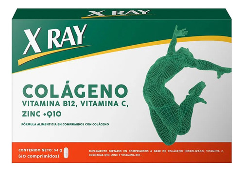 X Ray Colageno Vitamina B12 Vitamina C Zinc Q10 X 60 Comp