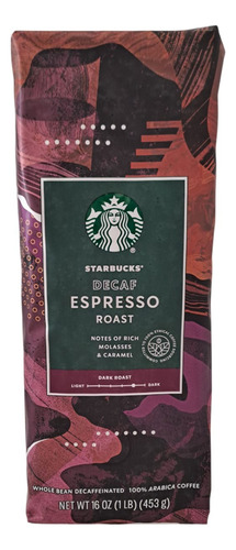Café En Granos Starbucks Espresso Roast Descafeinado 453 Gr