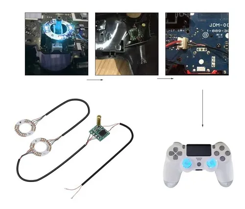 Mod Kit Rgb + Hongos Clear Para Joystick Ps4 Modding