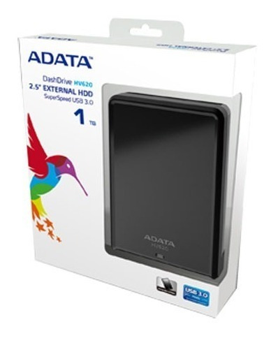 Disco Duro Externo Hv620 Adata De 1 Tb Color Negro