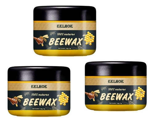 Paquete De 3 Condimentos For Madera Beewax New Flo Natural