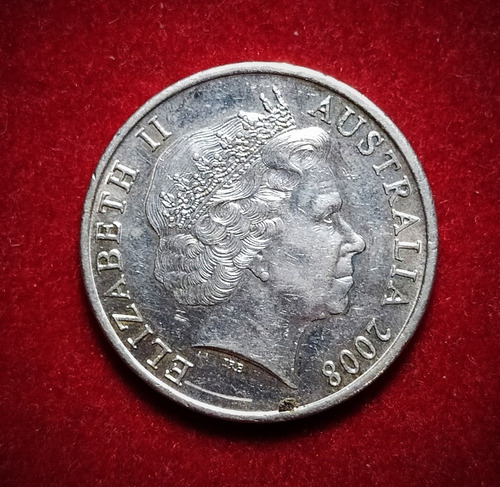 Moneda 20 Centavos Australia 2008 Km 403 Elizabeth 2 (Usado)