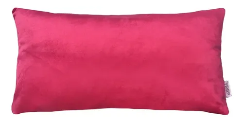 Cojín Decorativo Diseño Suave Rosa Fucsia 50x30 Con Relleno