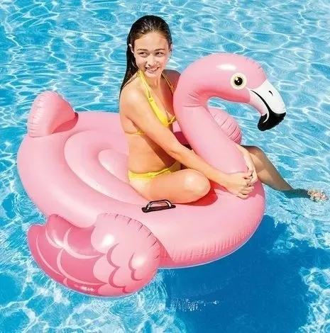 Colchoneta Inflable Intex Flamenco Rosa Para Pileta