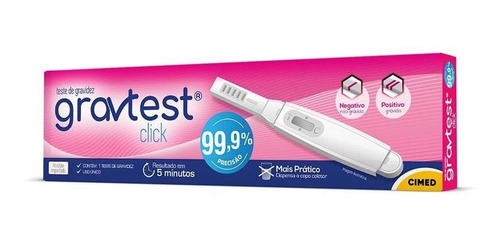 Teste De Gravidez Grav Test Click Com 1 Teste De Uso Único