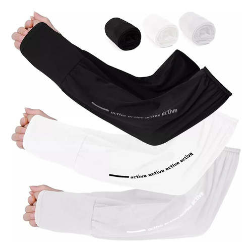 Uv 3 Pares Protector Seda De Hielo Mangas For Brazos