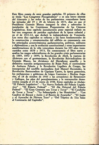 Libro El Capitolio De Caracas Por Manuel Alfredo Rodríguez (Usado)