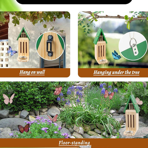 Casa Y Comedero Para Mariposas Refugio Para Mariposas De