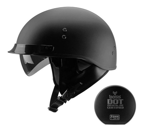 Casco Choppers Pitboss Matte Black. Lente Interno. Custom