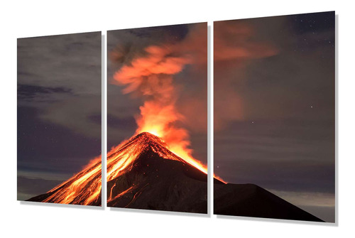 Cuadro Trip 60x90 Volcanes Humo Cenizas Erupcion Volcanica