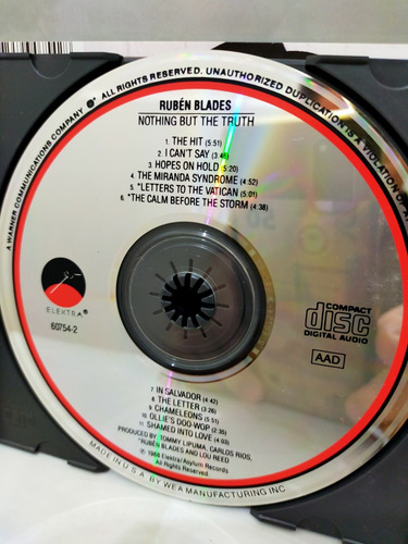 Rubén Blades Y Su Orquesta. Nothing But The Truth. (Usado)