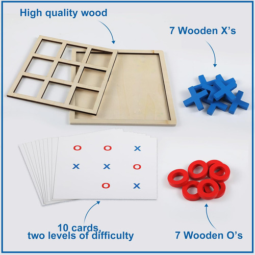 Juego De Madera Jumbo De Tic Tac Toe Actividades De Demencia