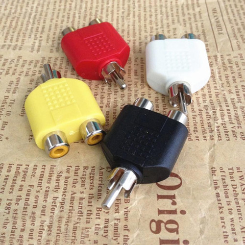 2 Rca Y Splitter Video Convertidor De Enchufe Adaptador De