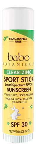 Babo Botanicals Clear Zinc Sport Sunscree Stick Spf 30 Con 1