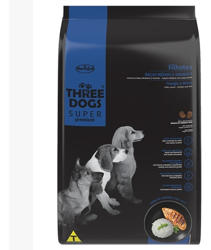 Alimento Perro Three Dogs Cach 15+2kg + Regalo + Envío  