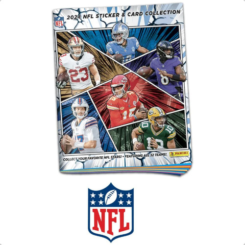 Kit 75 Figurinhas Do Álbum Nfl Football 2024/25 15 Envelopes