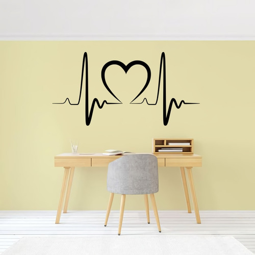 Viniles Para Decoracion De Pared Corazon Trazo Continuo