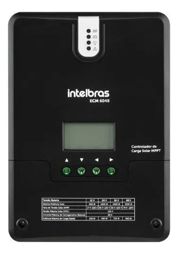 Controlador De Carga Mppt Off Grid 60a Ecm 6048 Intelbras