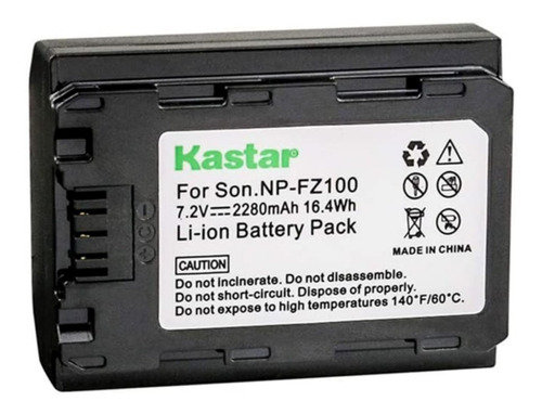 100 Bateria Recargable Kastar Fz100 Sony Alpha A9 A7 A6600