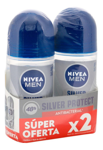 Desodorante Nivea Men Silver Protect Pack X2