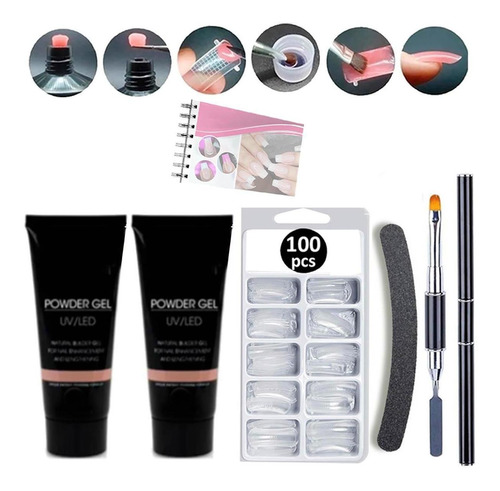 Kit Unha Polygel Poligel Molde F1 Unha Gel Liquido Monomer