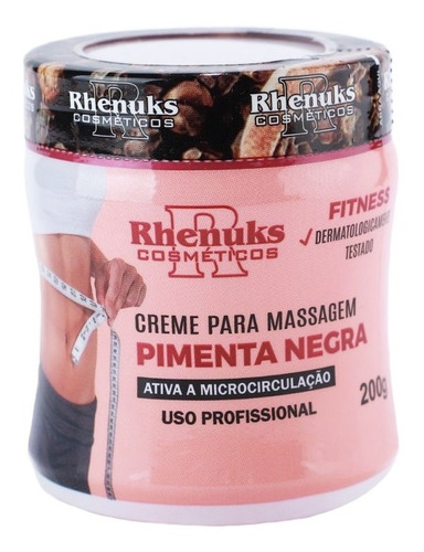 Crema Corporal De Masaje Con Pimienta Negra Rhenuks Cosmetic