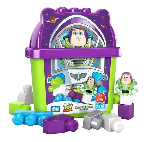 Mega Bloks Cubetas Disney Buzz Lightyear Original Mattel