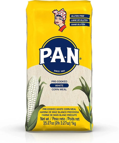 Harina De Maíz Pan Blanca Precocida 1kg