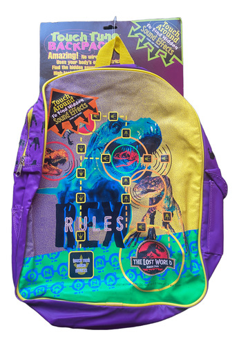 Mochila The Lost World 1997 Trex Original Con Sonidos Nueva!
