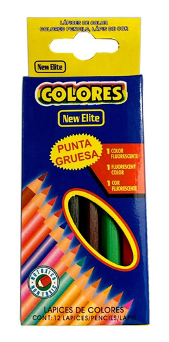 Lápices De Colores Cortos Caja X 6 Colores