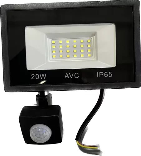 Foco LED con sensor de movimiento para exterior 20W