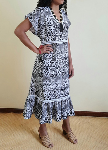Imagem 5 de 7 de Vestido Feminino Tecido Longo Simone
