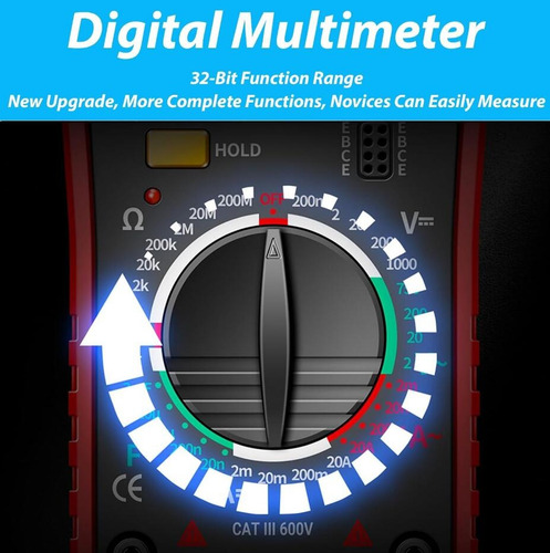Multimetro Digital Voltimetro Professional Lcd Portátilac/dc