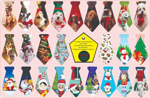 25 Gravatinhas Natal Banho E Tosa Pet Shop (pronta Entrega)