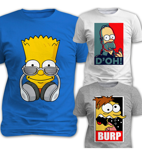 Vectores Simpsons Editables Para Playeras + Previas Ai Cdr 